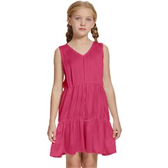 Color Cherry Kids  Sleeveless Tiered Mini Dress