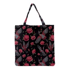 Cranes N Roses Grocery Tote Bag by HWDesign