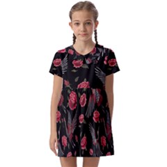 Cranes N Roses Kids  Asymmetric Collar Dress by HWDesign