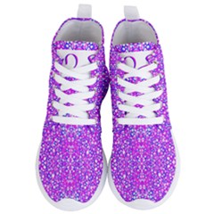 Officially Sexy Blue Pink & White Women s Lightweight High Top Sneakers