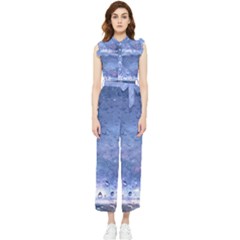 Gouttes D eau Galaxy Women s Frill Top Chiffon Jumpsuit