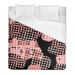 Abstrait Effet Formes Noir/rose Duvet Cover (full/ Double Size)