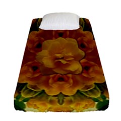 Tropical Spring Rose Flowers In A Good Mood Decorative Fitted Sheet (single Size) by pepitasart