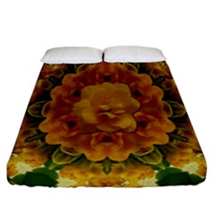 Tropical Spring Rose Flowers In A Good Mood Decorative Fitted Sheet (california King Size) by pepitasart