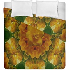 Tropical Spring Rose Flowers In A Good Mood Decorative Duvet Cover Double Side (king Size) by pepitasart
