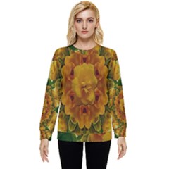 Tropical Spring Rose Flowers In A Good Mood Decorative Hidden Pocket Sweatshirt by pepitasart