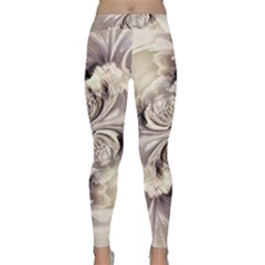 Fractal Feathers Classic Yoga Leggings by MRNStudios