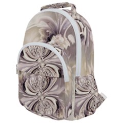 Fractal Feathers Rounded Multi Pocket Backpack by MRNStudios