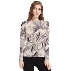 Fractal Feathers Women s Long Sleeve Rash Guard by MRNStudios