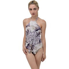 Fractal Feathers Go With The Flow One Piece Swimsuit by MRNStudios