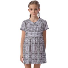 Nature Collage Seamless Pattern Kids  Asymmetric Collar Dress by dflcprintsclothing