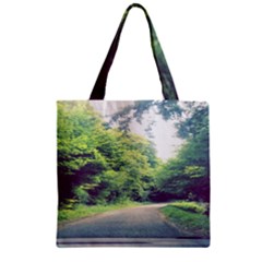 Photo Vue Sur Forêt  Zipper Grocery Tote Bag by kcreatif