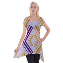 Abstract Geometric Design    Short Sleeve Side Drop Tunic by Eskimos