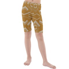 Abstract geometric design    Kids  Mid Length Swim Shorts