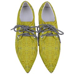 Folk Flowers Print Floral Pattern Ethnic Art Pointed Oxford Shoes by Eskimos