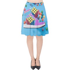 Floating-cubes-on-blue Backgrounderaser 20220422 203144521 Backgrounderaser 20220422 203216276 Velvet High Waist Skirt by marthatravis1968