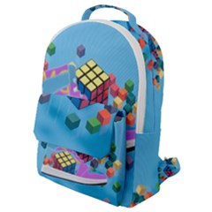 Floating-cubes-on-blue Backgrounderaser 20220422 203144521 Backgrounderaser 20220422 203216276 Flap Pocket Backpack (Small)