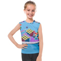 Floating-cubes-on-blue Backgrounderaser 20220422 203144521 Backgrounderaser 20220422 203216276 Kids  Mesh Tank Top