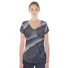 Olympus Mount National Park, Greece Short Sleeve Front Detail Top