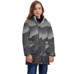 Olympus Mount National Park, Greece Kid s Hooded Longline Puffer Jacket by dflcprints