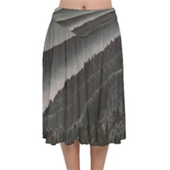 Olympus Mount National Park, Greece Velvet Flared Midi Skirt