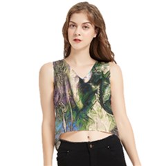 My Mucha Moment V-neck Cropped Tank Top by MRNStudios