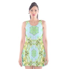 Green Marble Scoop Neck Skater Dress by 3cl3ctix