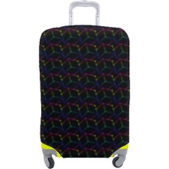 Colorful 3d Cubes Luggage Cover (large)