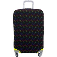 Colorful 3d Cubes Luggage Cover (large) by JonathonEarl