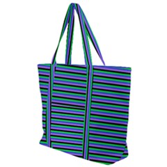 Horizontals (green, Blue And Violet) Zip Up Canvas Bag by JonathonEarl