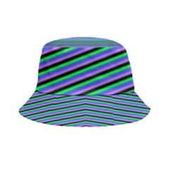 Horizontals (green, Blue And Violet) Inside Out Bucket Hat by JonathonEarl