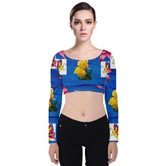 Backgrounderaser 20220425 173842383 Velvet Long Sleeve Crop Top