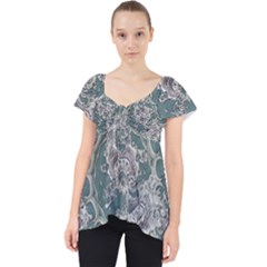 Seaweed Mandala Lace Front Dolly Top