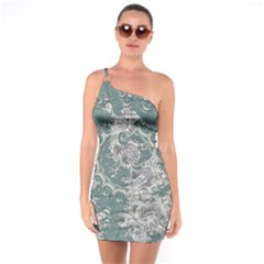 Seaweed Mandala One Soulder Bodycon Dress by MRNStudios