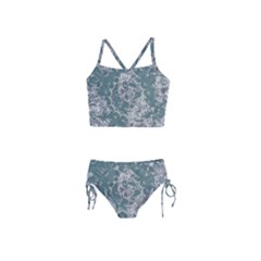 Seaweed Mandala Girls  Tankini Swimsuit