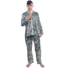 Seaweed Mandala Men s Long Sleeve Satin Pajamas Set