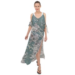 Seaweed Mandala Maxi Chiffon Cover Up Dress