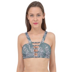 Seaweed Mandala Cage Up Bikini Top