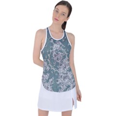 Seaweed Mandala Racer Back Mesh Tank Top