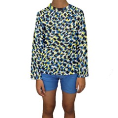 Digital Animal  Print Kids  Long Sleeve Swimwear by Sparkle