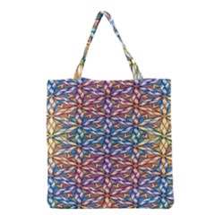 Colorful Flowers Grocery Tote Bag by Sparkle