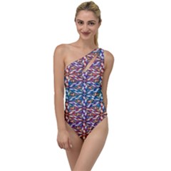 Colorful Flowers To One Side Swimsuit by Sparkle
