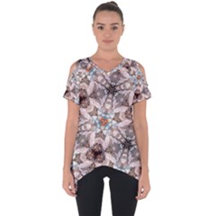 Digital Illusion Cut Out Side Drop Tee by Sparkle