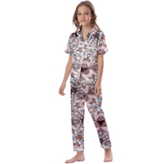 Digital Illusion Kids  Satin Short Sleeve Pajamas Set by Sparkle