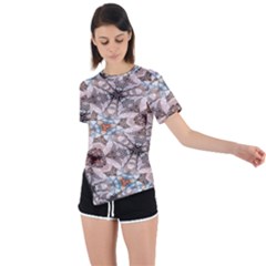 Digital Illusion Asymmetrical Short Sleeve Sports Tee by Sparkle