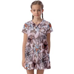 Digital Illusion Kids  Asymmetric Collar Dress by Sparkle