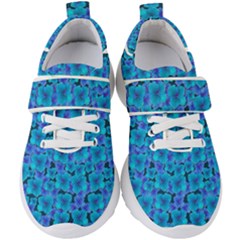 Blue In Bloom On Fauna A Joy For The Soul Decorative Kids  Velcro Strap Shoes by pepitasart
