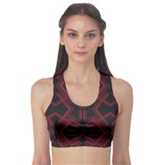 Abstract Pattern Geometric Backgrounds   Sports Bra by Eskimos