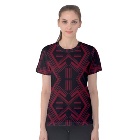 Abstract Pattern Geometric Backgrounds   Women s Cotton Tee by Eskimos