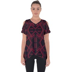 Abstract Pattern Geometric Backgrounds   Cut Out Side Drop Tee by Eskimos